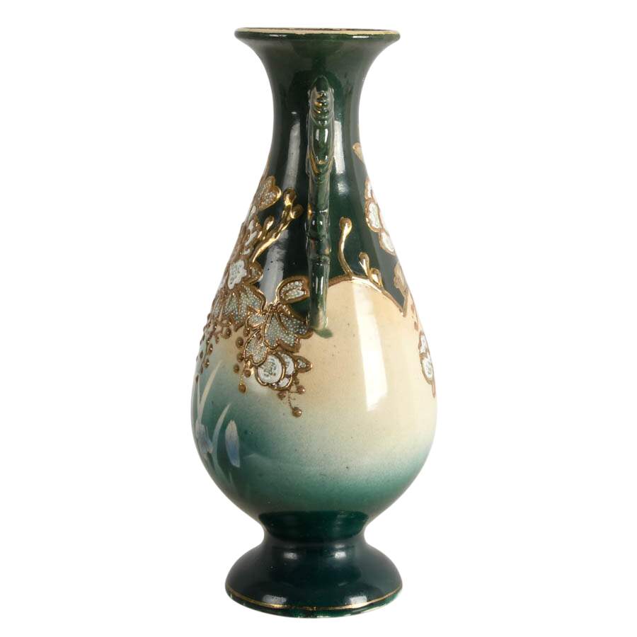 Antique Japanese Floral Ceramic Vase-3