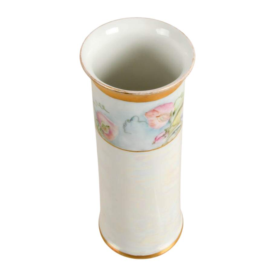 Royal Austria Hand-Painted Gilt Lusterware Porcelain Vase-5