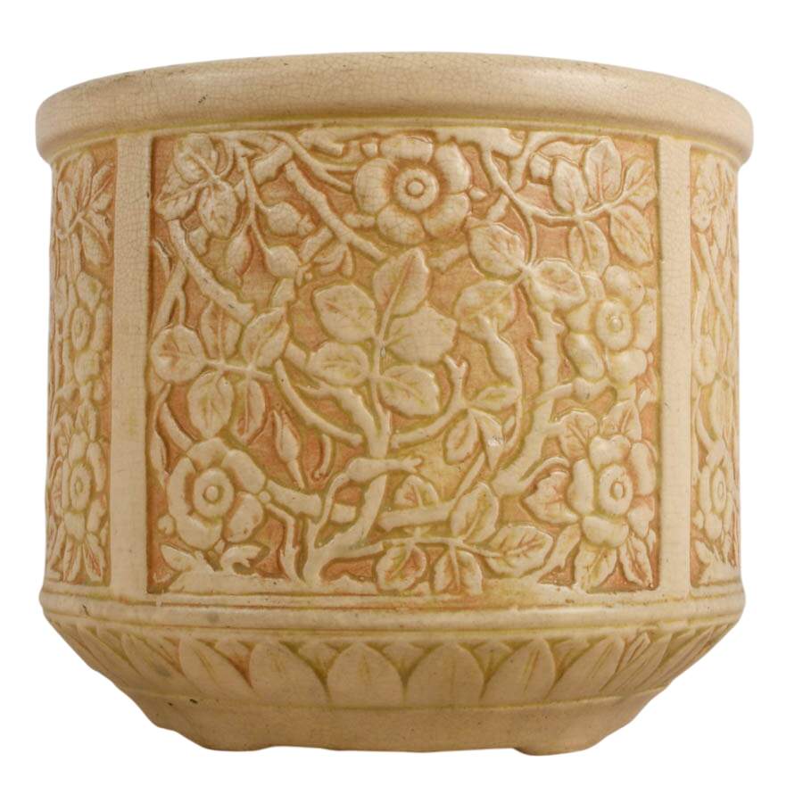 Weller Pottery Ivory-Tone Art Nouveau Botanical Planter-3