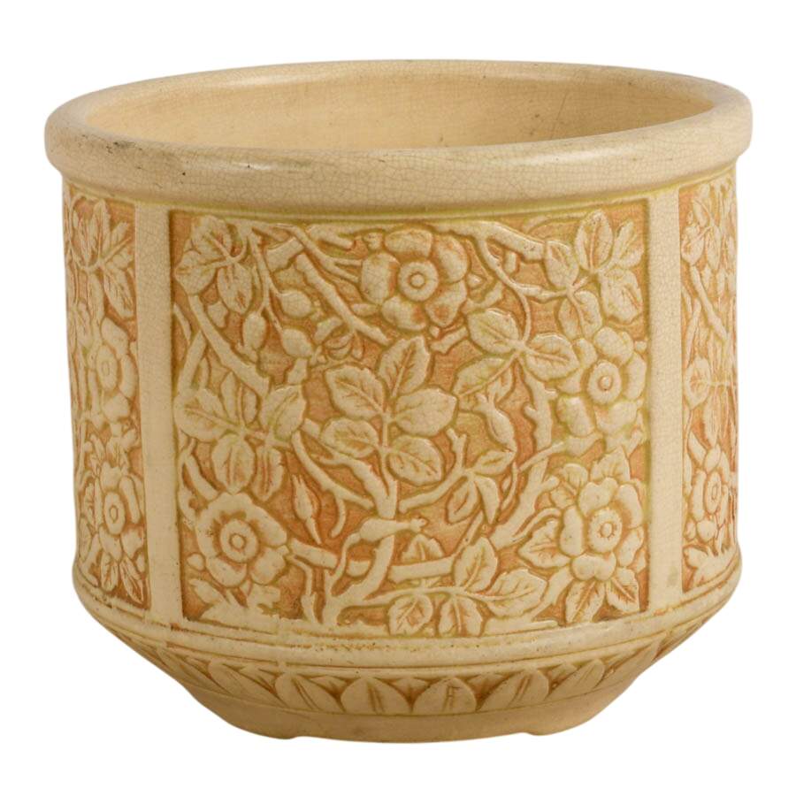 Weller Pottery Ivory-Tone Art Nouveau Botanical Planter-1