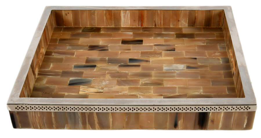 Rectangular Horn Inset Serving Tray-1