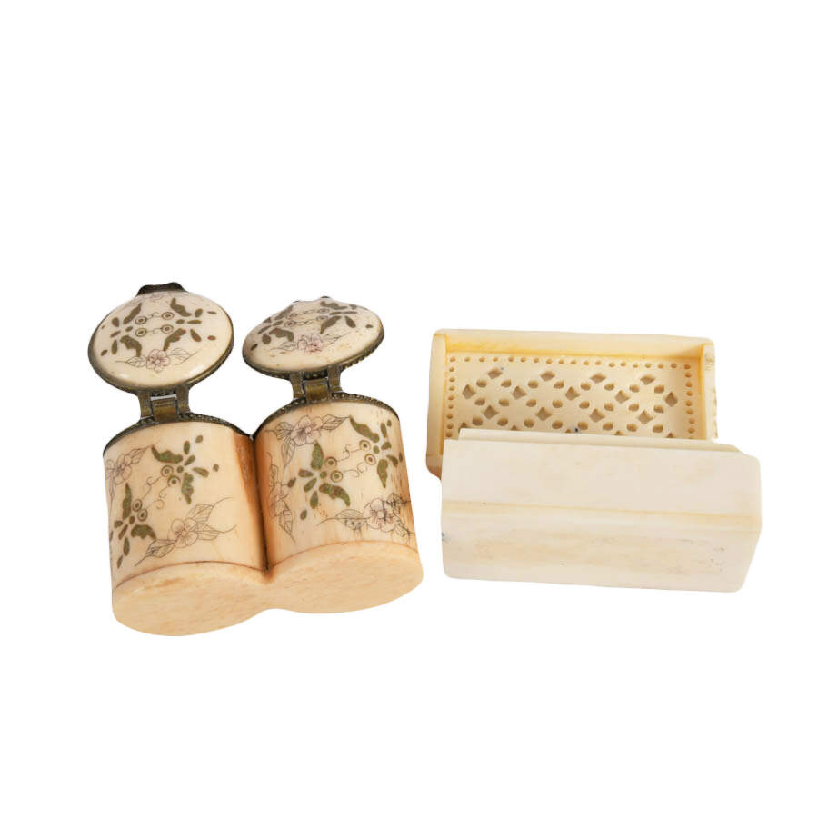 Group of Two Carved Bone Boxes-6