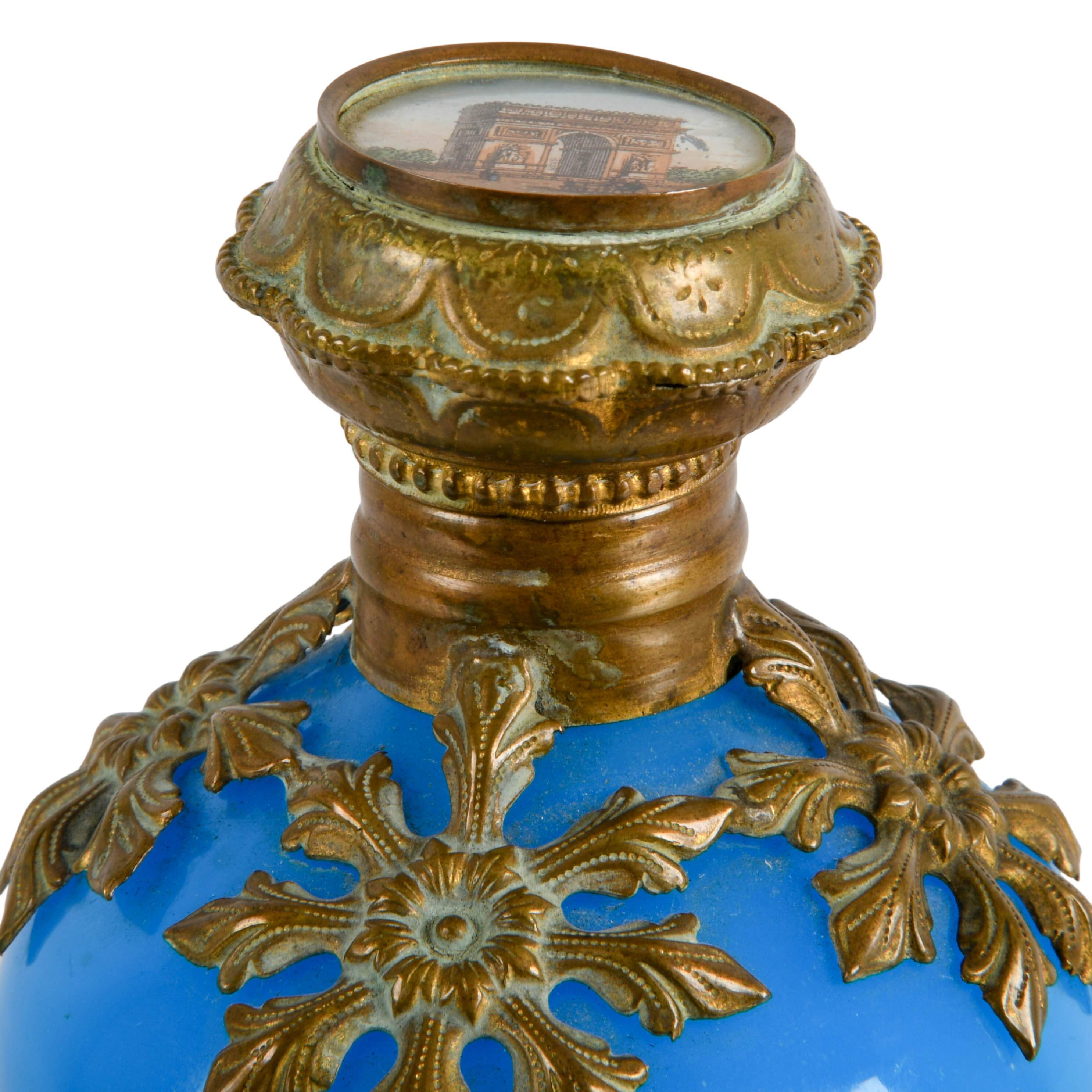 Antique French Grand Tour Opaline Scent Bottle-2