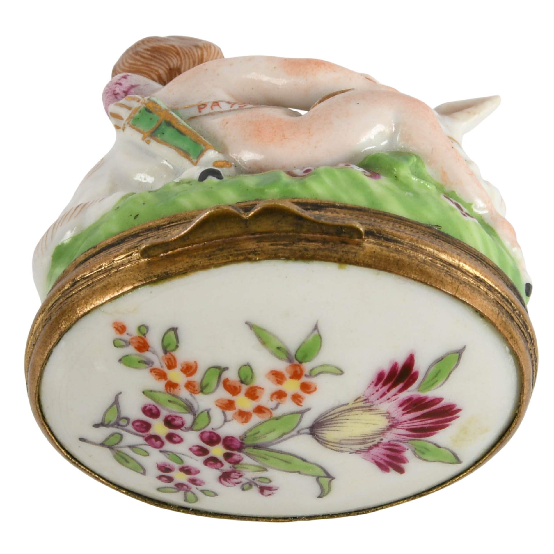 19th-Century French Figural Bonbonniere "Patch Box" in the Chelsea-Style-6
