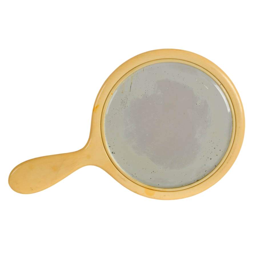 4-Piece Ladies Vanity Items: Neiman Marcus Frame and Ivorine Hand Mirror-2