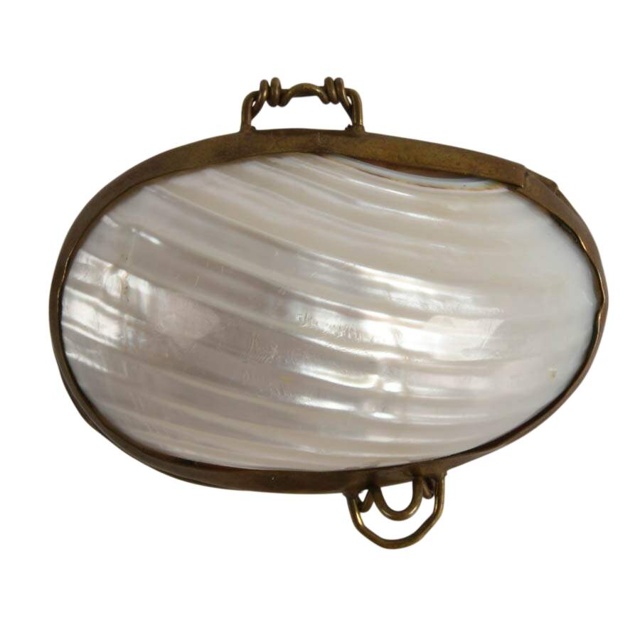 Pair of Tiger Clam and Mother of Pearl Shell Trinket Boxes-5