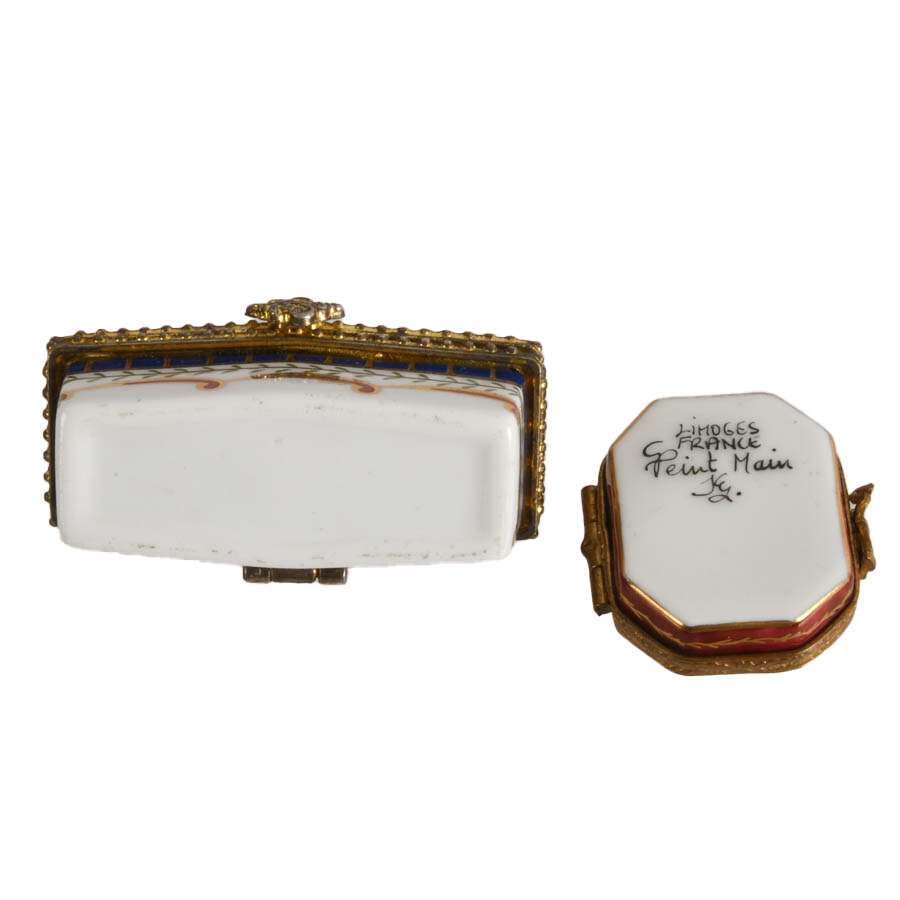 Pair of Porcelain Trinket Boxes: 1 Limoges-6