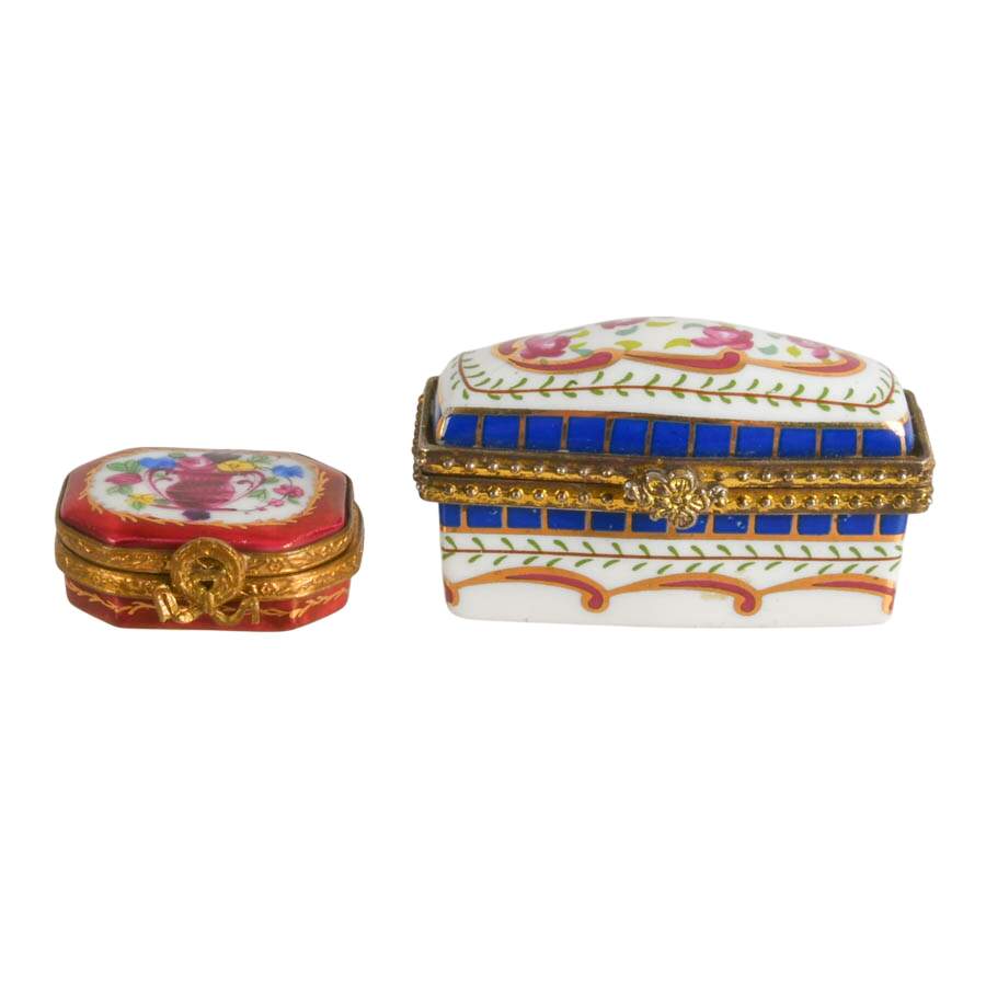 Pair of Porcelain Trinket Boxes: 1 Limoges-1