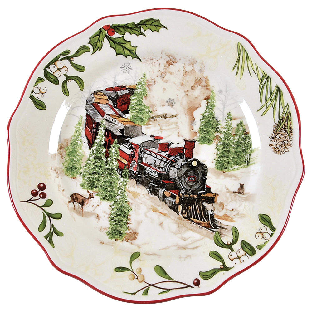 Better Homes & Gardens Winter Forest Salad Plate - 8.75" Ceramic Ironstone Plate, Microwave & Dishwasher Safe - View #5