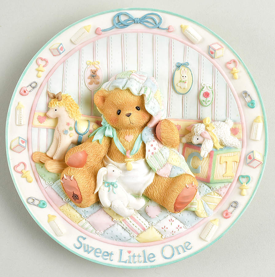 アンティーク　Cherished Teddies 3D 壁掛け飾り Cherished Teddies Baby Giftware Plate Wall by Enesco