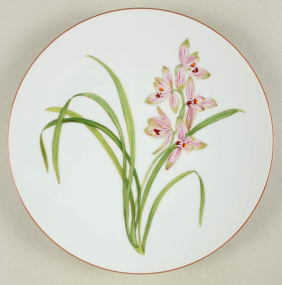 Jardin des Orchidees Dinner Plate by Hermes | Replacements, Ltd.