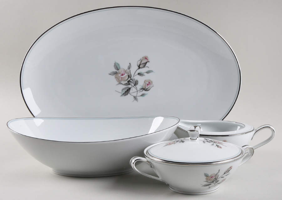 【 美品 】Noritake HANATSUMUGI 皿 5枚セット Margot 5 Piece Hostess Set by Noritake | Replacements, Ltd.