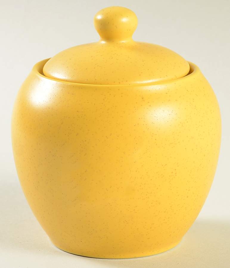 Noritake Colorwave Sugar Bowl With Lid - Mustard Yellow Stoneware, Dishwasher Safe Casual Dining