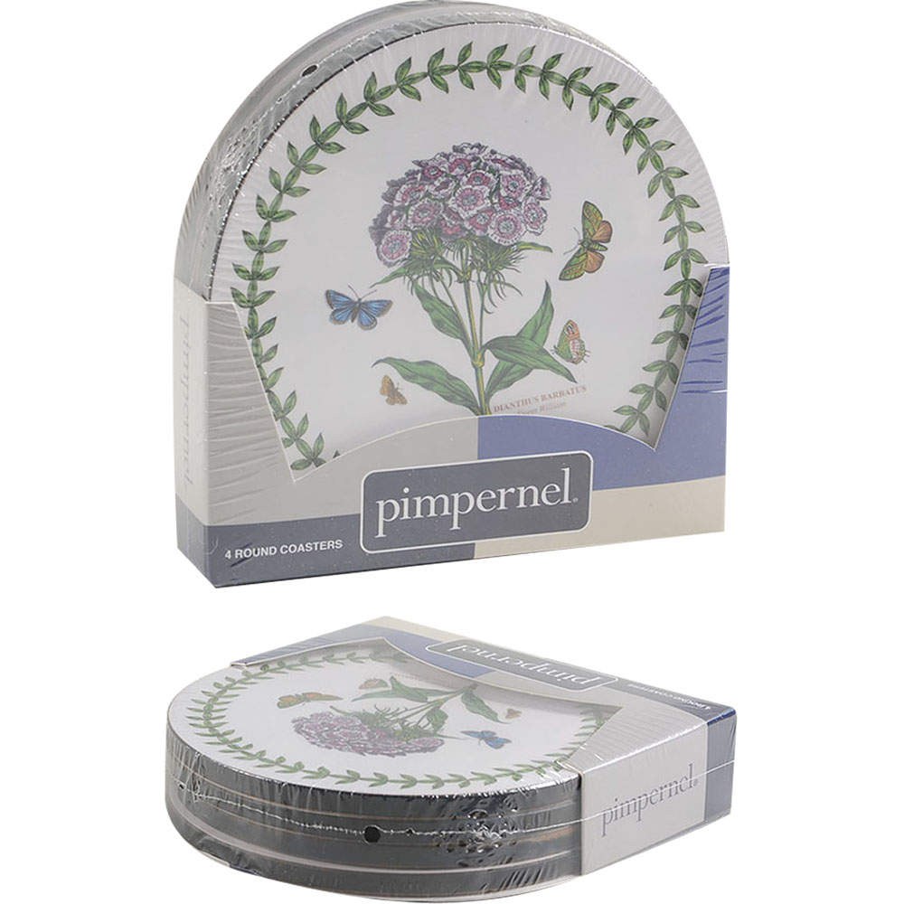 Botanic Garden Coaster Corkback w/Thick Laurel Border - Set of 4 by Portmeirion-1
