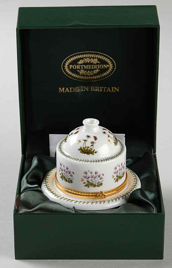Botanic Garden Cheese Dome Miniature Box with Hinged Lid by Portmeirion-1