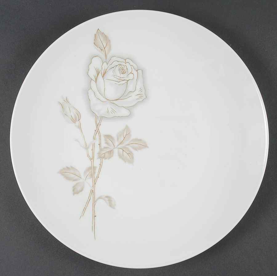 Classic Rose (White Rose, Brown Leaves) 40 Piece Estate Set by Rosenthal - Continental
