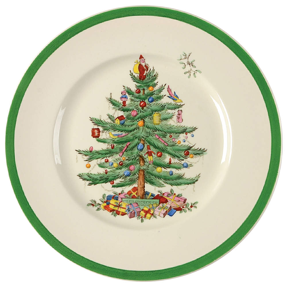 Christmas Tree (Green Trim) Dinner Plate by Spode-2