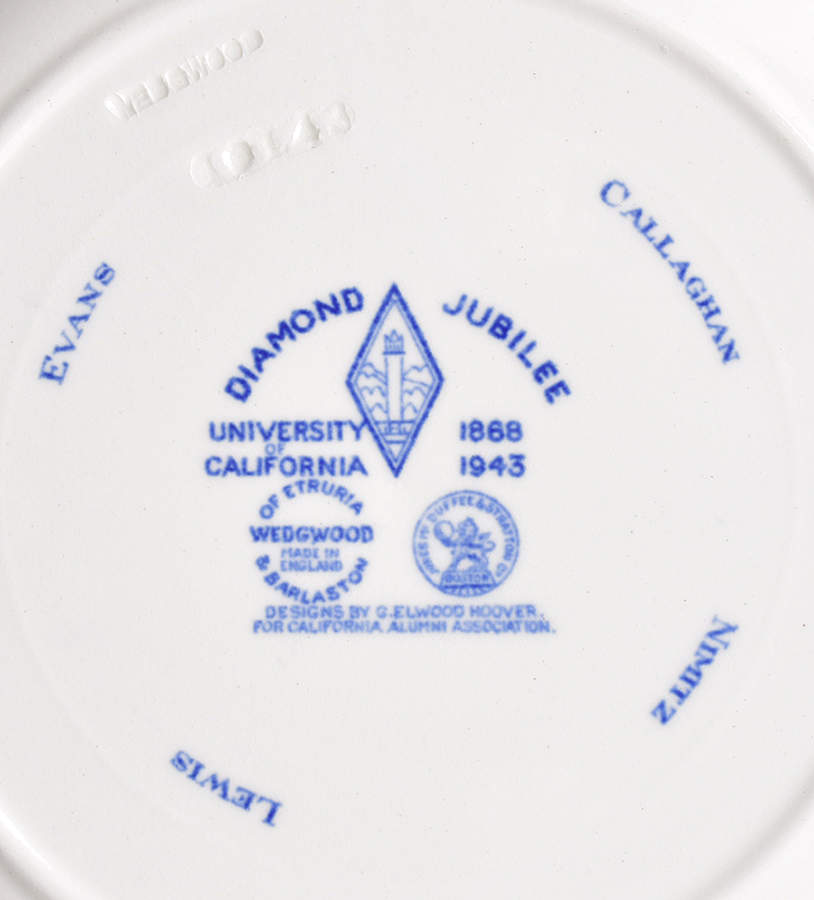University of California Blue Salad Plate by Wedgwood-2