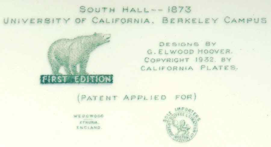 University of California Green Dinner Plate by Wedgwood-2