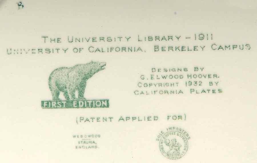 University of California Green Dinner Plate by Wedgwood-2