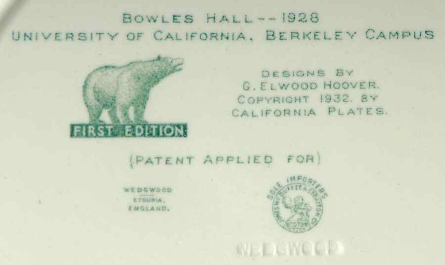 University of California Green Dinner Plate by Wedgwood-2
