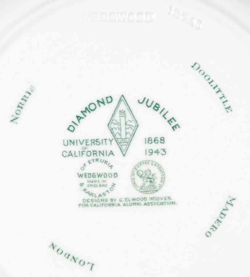 University of California Green Salad Plate by Wedgwood-2