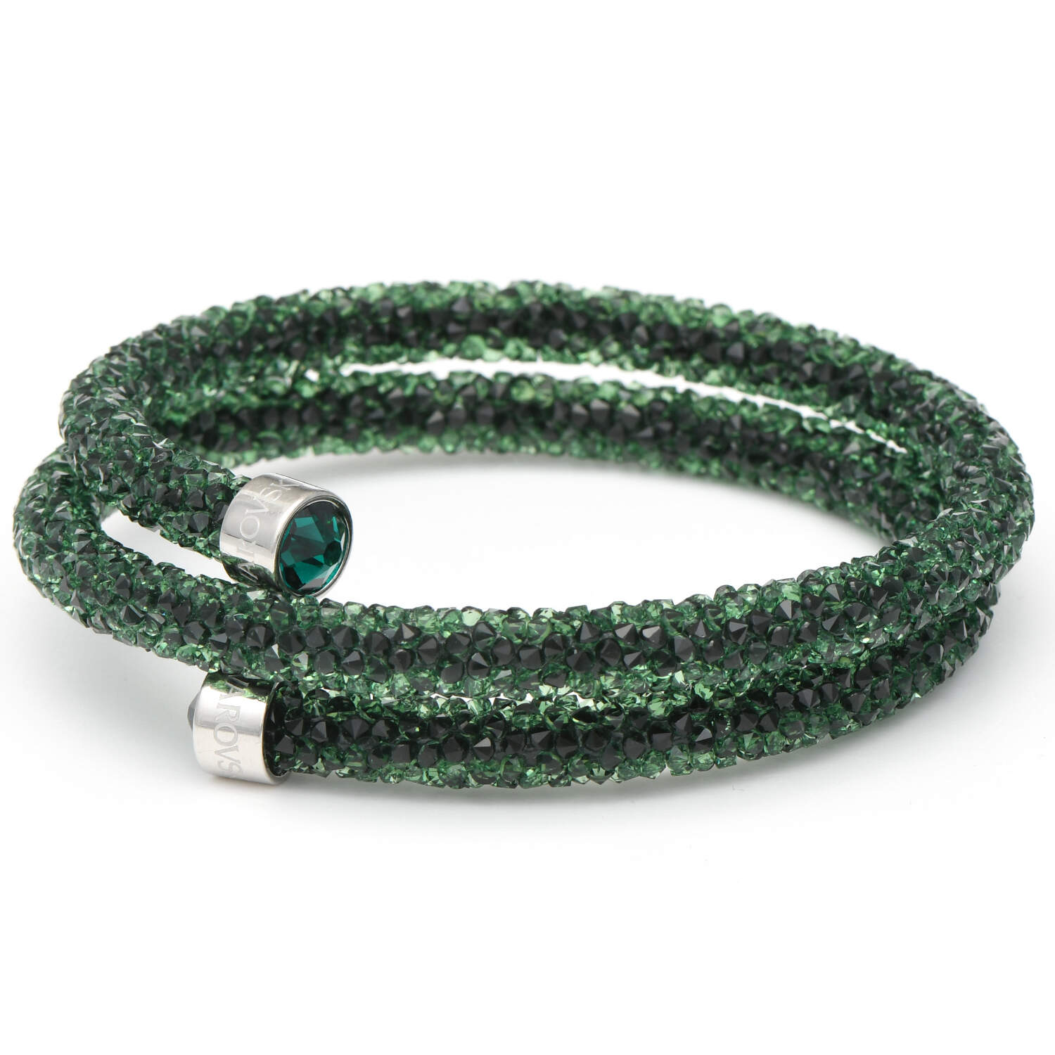 Bracelets Crystaldust Double Bangle - Green - Boxed by Swarovski-1