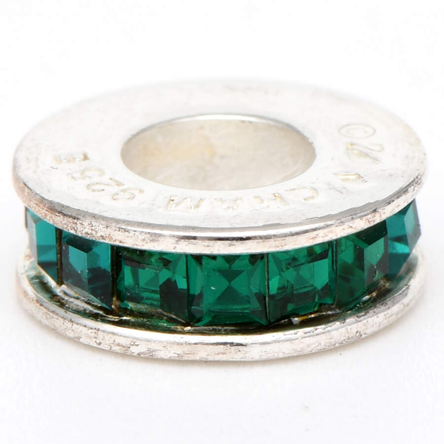 Sterling Chamilia Charms & Beads Flicker Bead - Emerald - No Box by Swarovski-1
