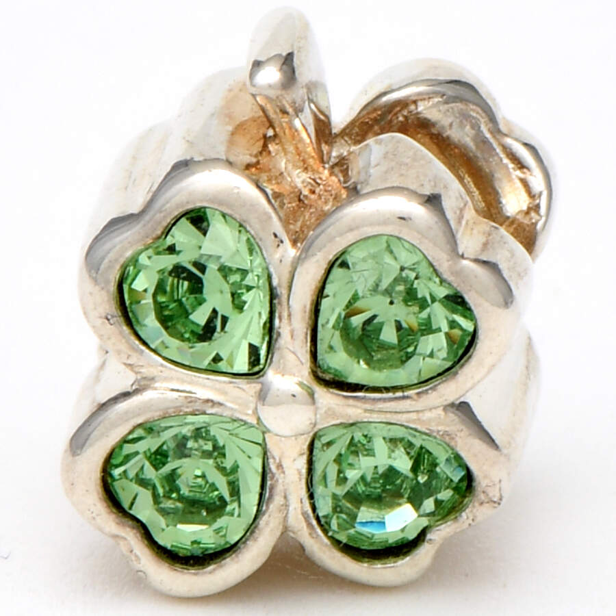 Sterling Chamilia Charms & Beads Four Leaf Clover Bead - No Box by Swarovski-1