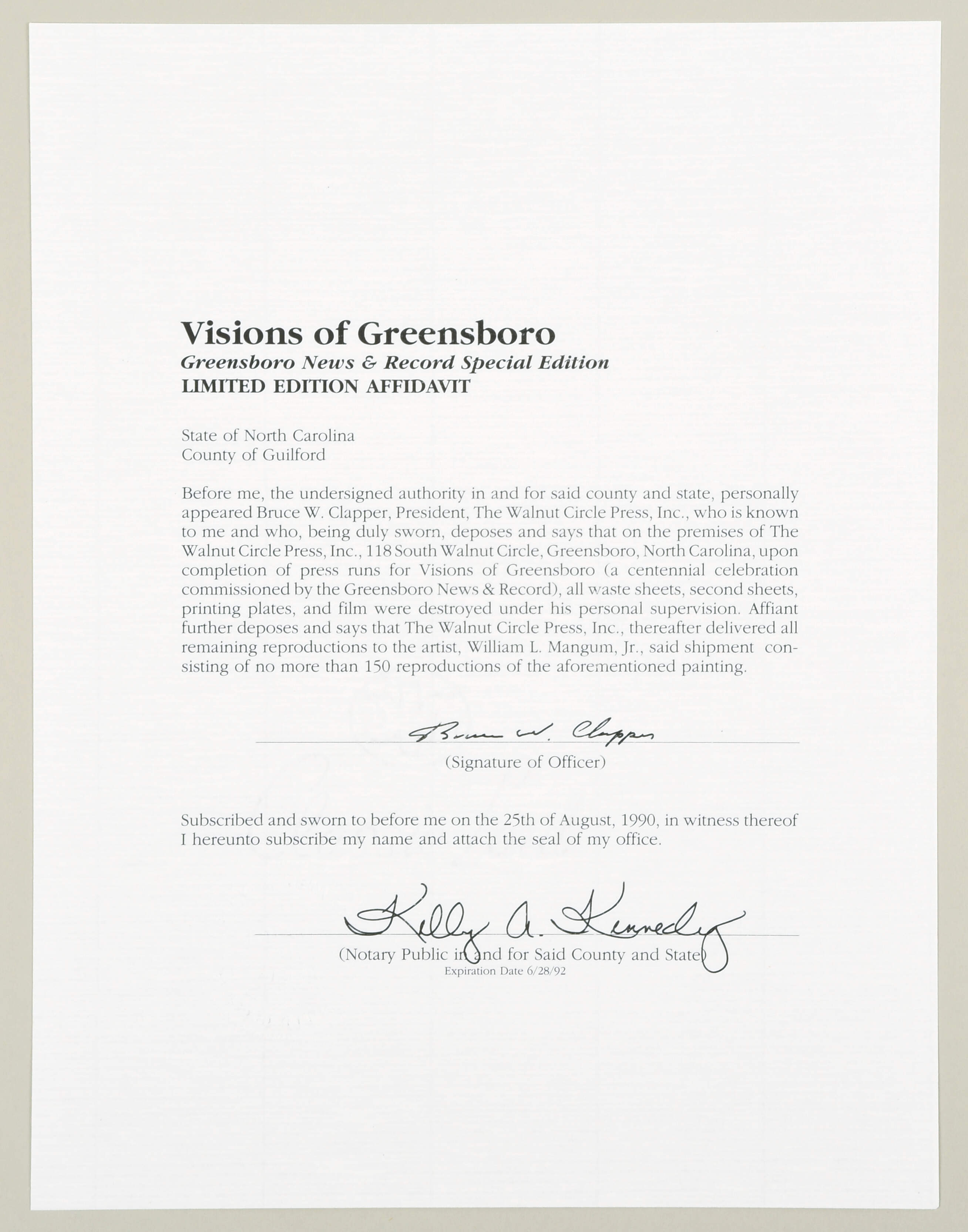 William Mangum Prints Visions Of Greensboro - Boxed by William Mangum-3