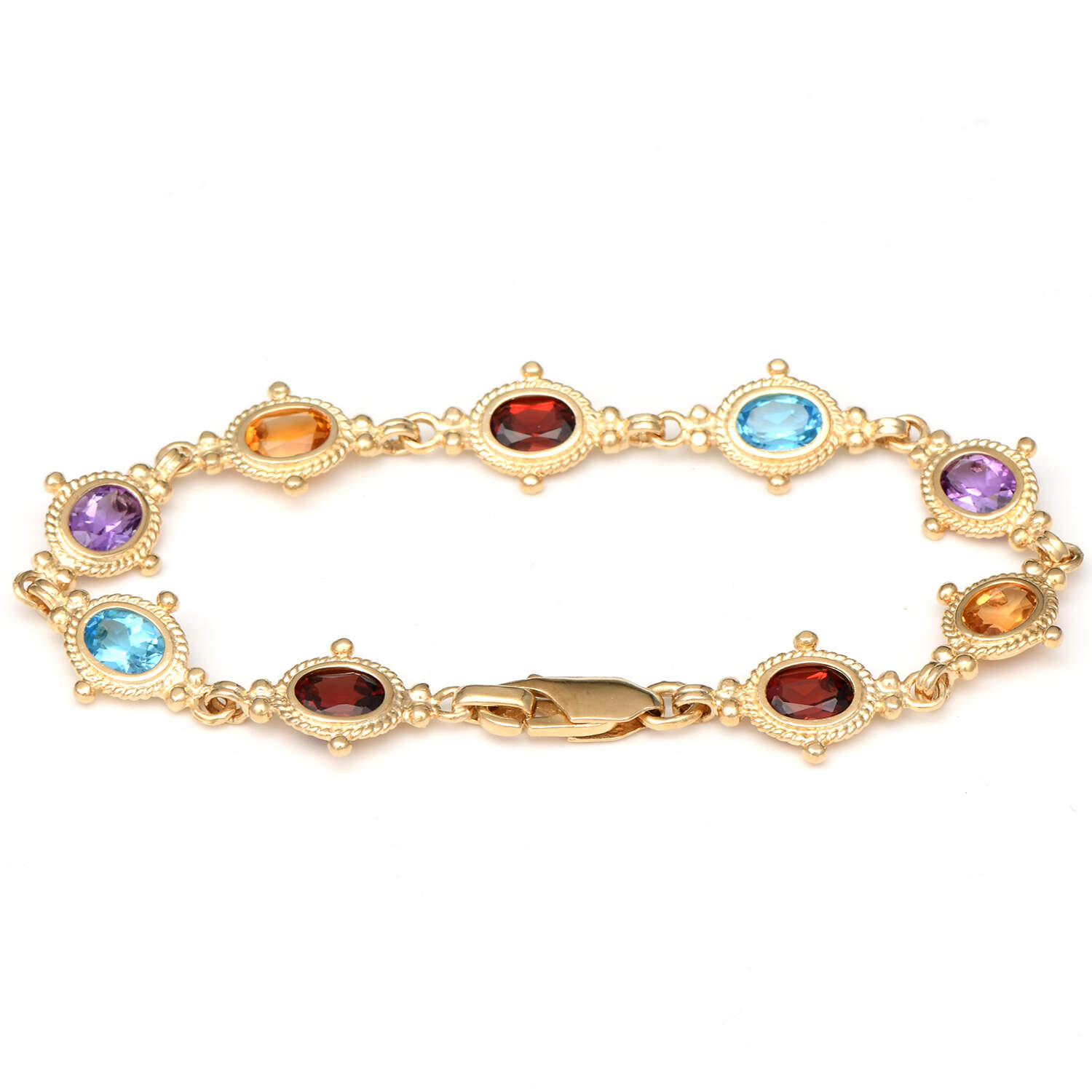 14KY Multicolor Gemstone(8.96) Bracelet-2