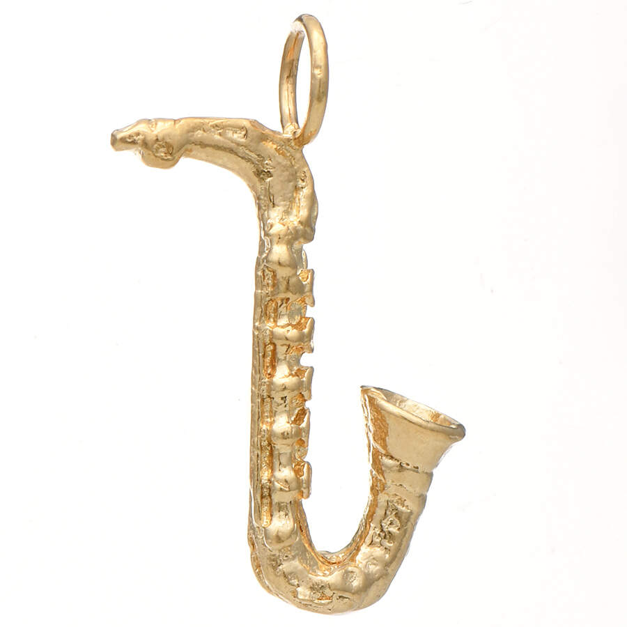 14KY Vintage Saxophone Charm-2