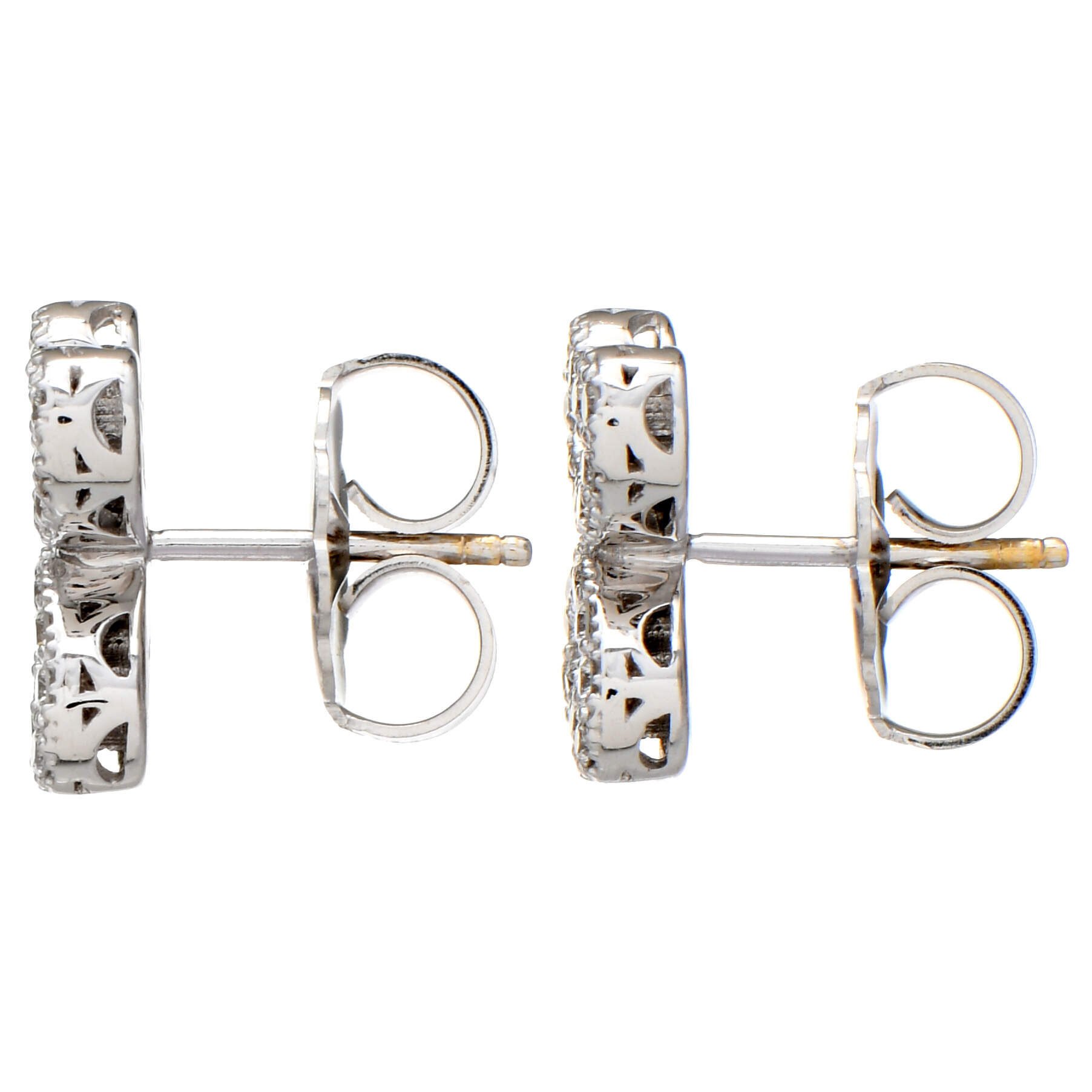18KW Pave Diamond(0.40) Sculptural Earrings-2