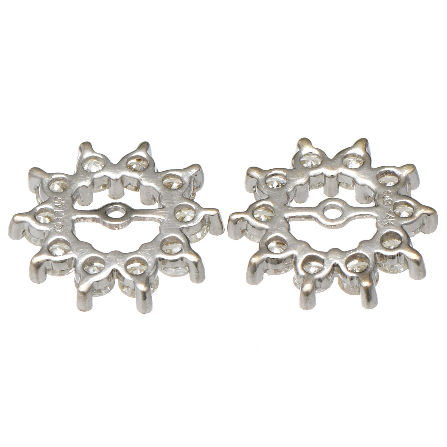 14KW Diamond(0.90) Jacket Earrings-2