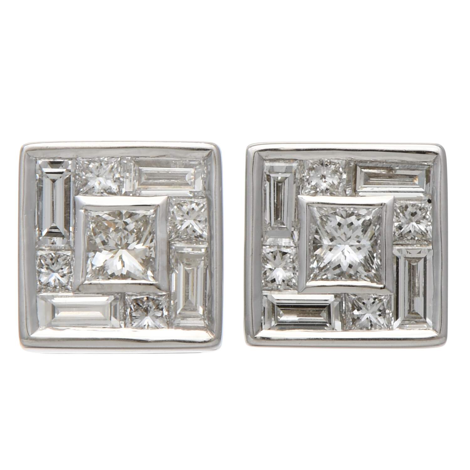 18KW Diamond(0.76) Stud Earrings-1