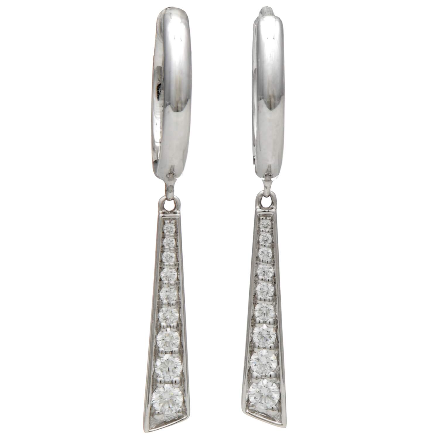 14KW Diamond(0.20) Dangle Earrings-1