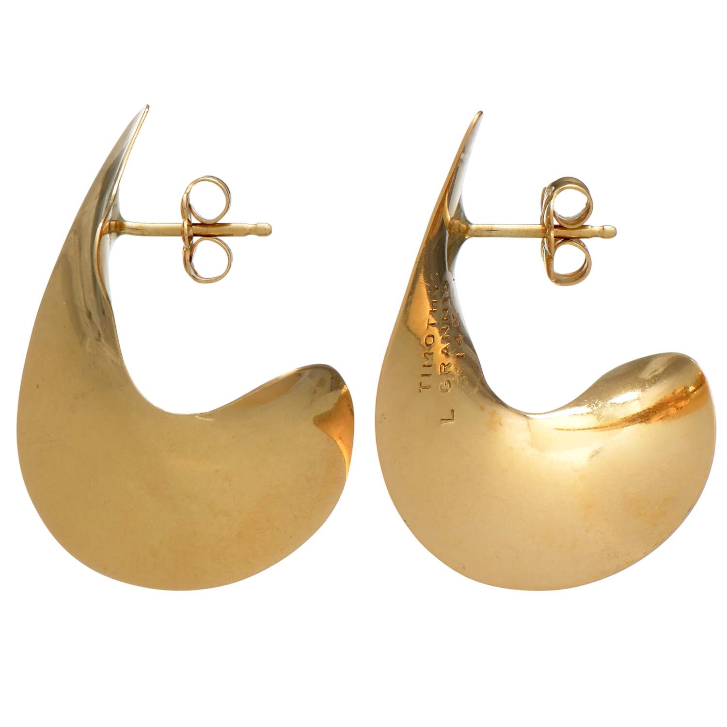 14KY Timothy Grannis Modernist Gold Earrings-2