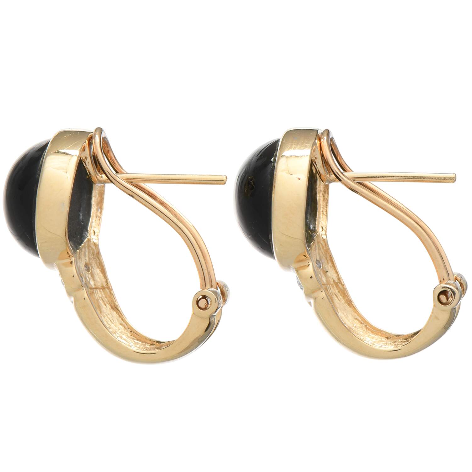 14KY Onyx(9.38) & Diamond Accent(0.02) Earrings-2