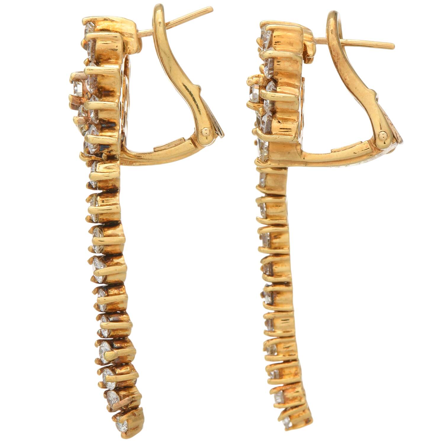 18KY Jose Hess Diamond (3.00) Drop Earrings-2