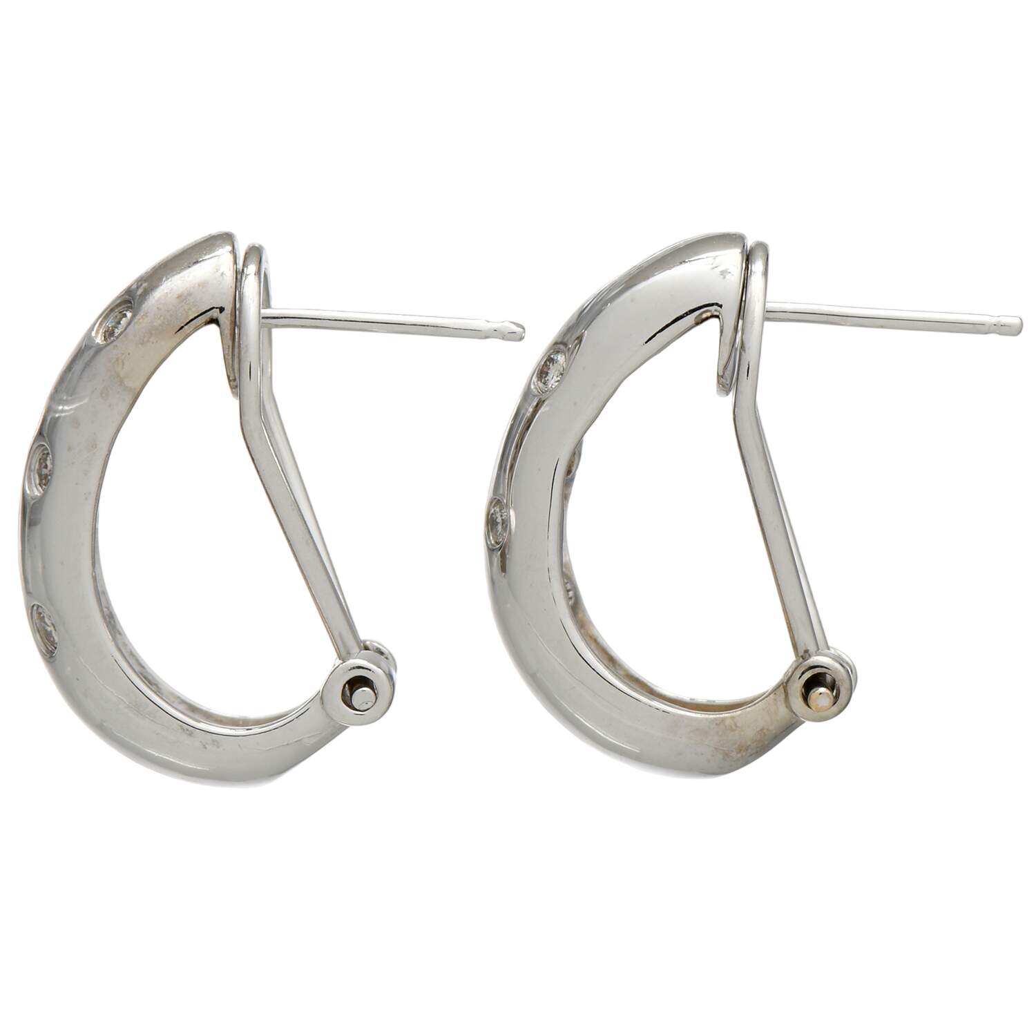 14KW Diamond(0.15) Scatter Hoop Earrings-2