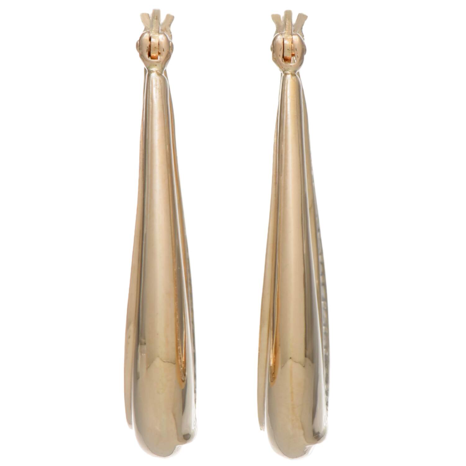 14KYW Two-Tone Illusion Hoop Earrings-2