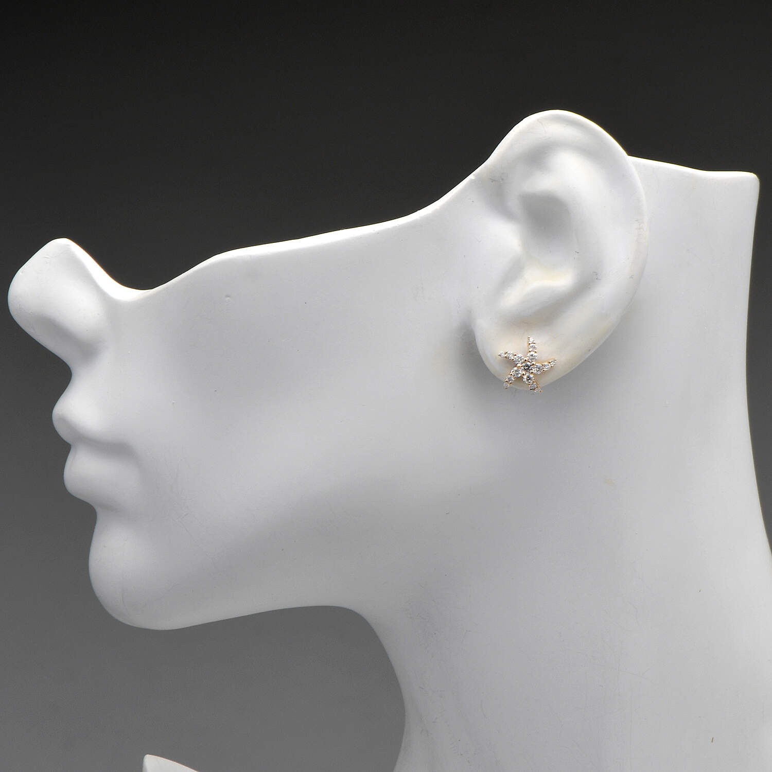 14KY Effy Diamond (0.66) Starfish Stud Earrings-3