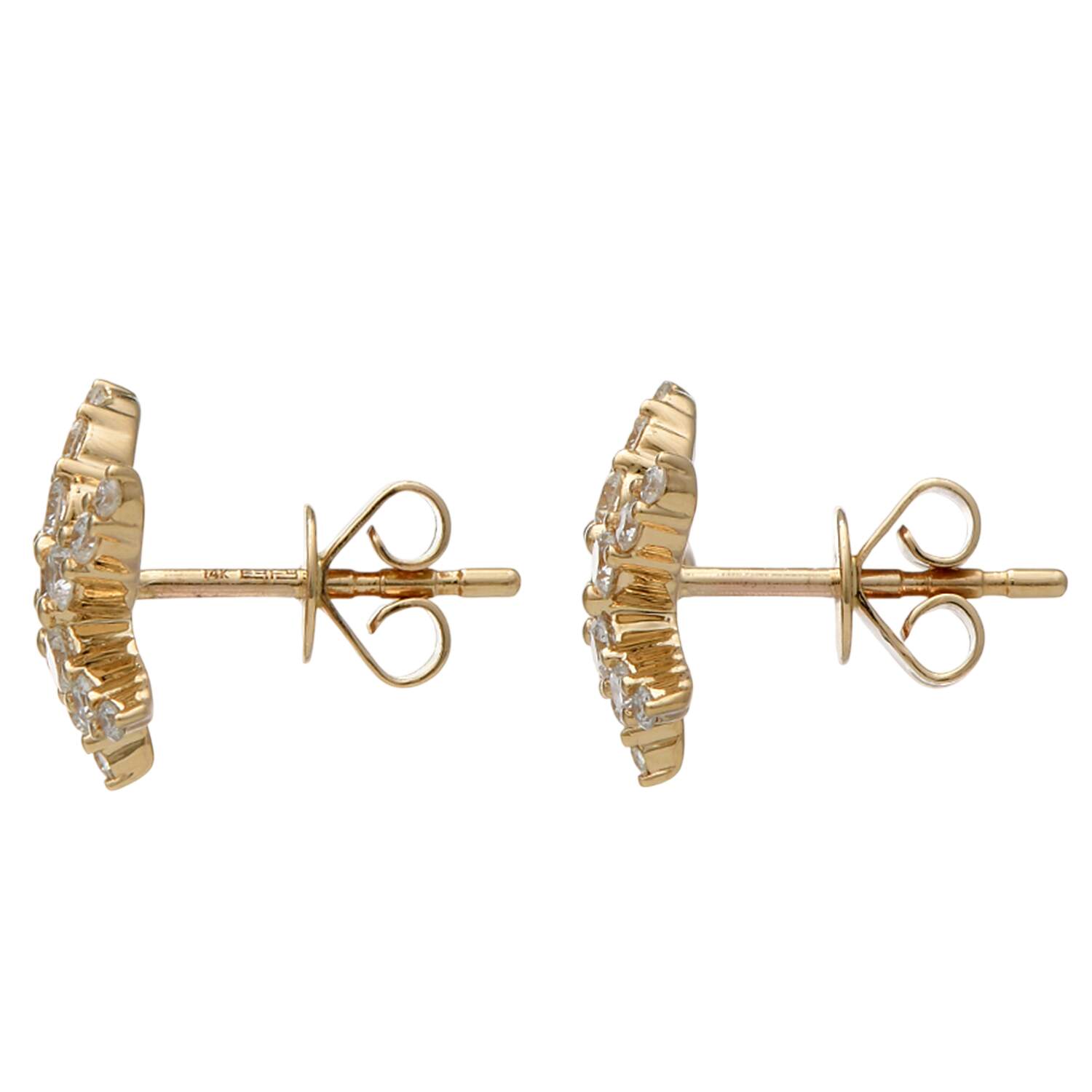 14KY Effy Diamond (0.66) Starfish Stud Earrings-2