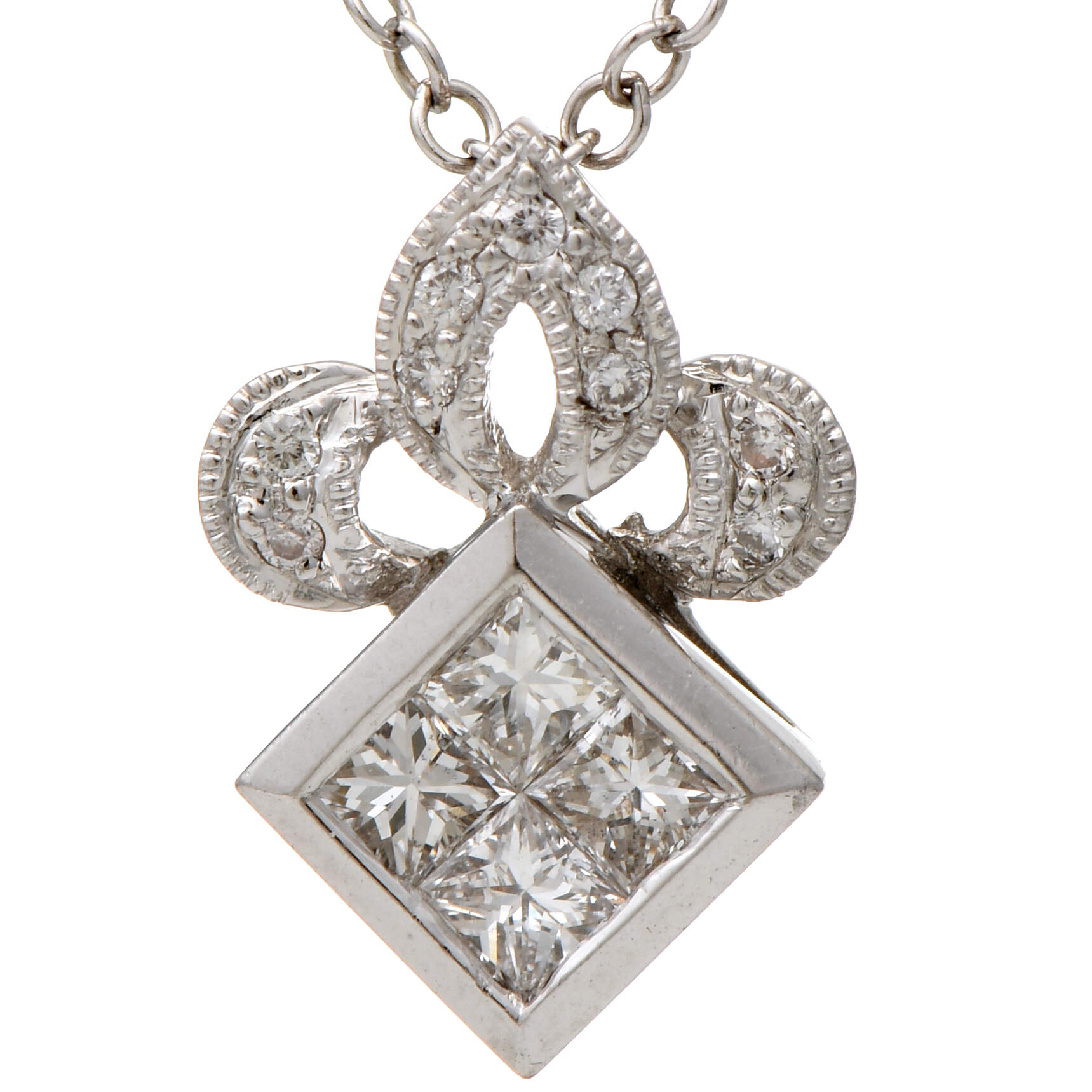 14/18KW Diamond(0.45) Necklace-1