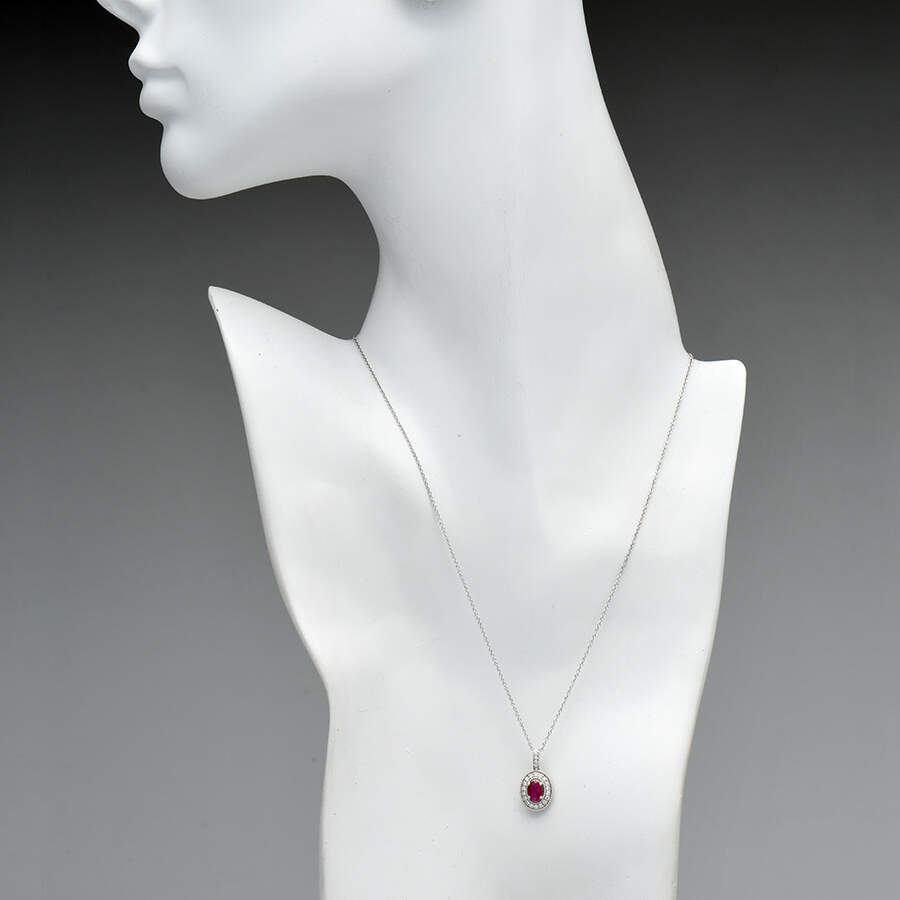 14KW Ruby(0.55) & Diamond(0.21) Necklace-4