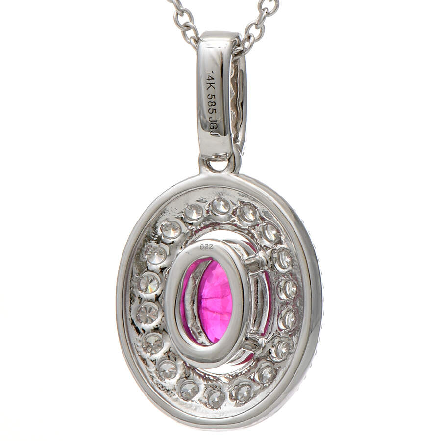 14KW Ruby(0.55) & Diamond(0.21) Necklace-2