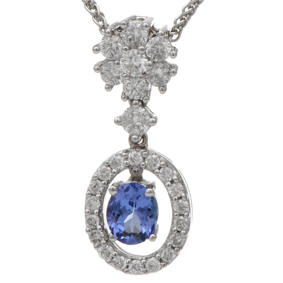 14KW Tanzanite(0.35) & Diamond(0.34) Necklace-1
