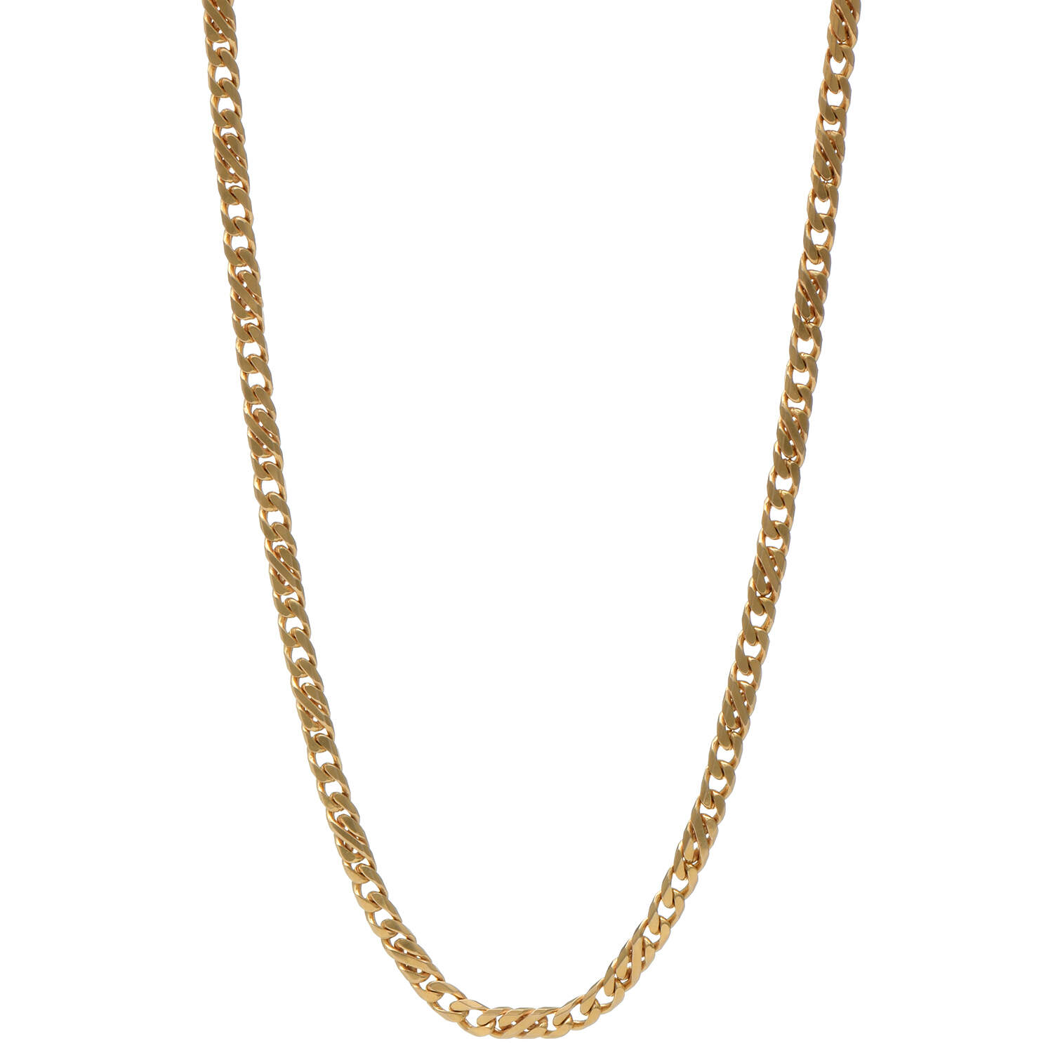 14KY Figaro Chain Necklace-1