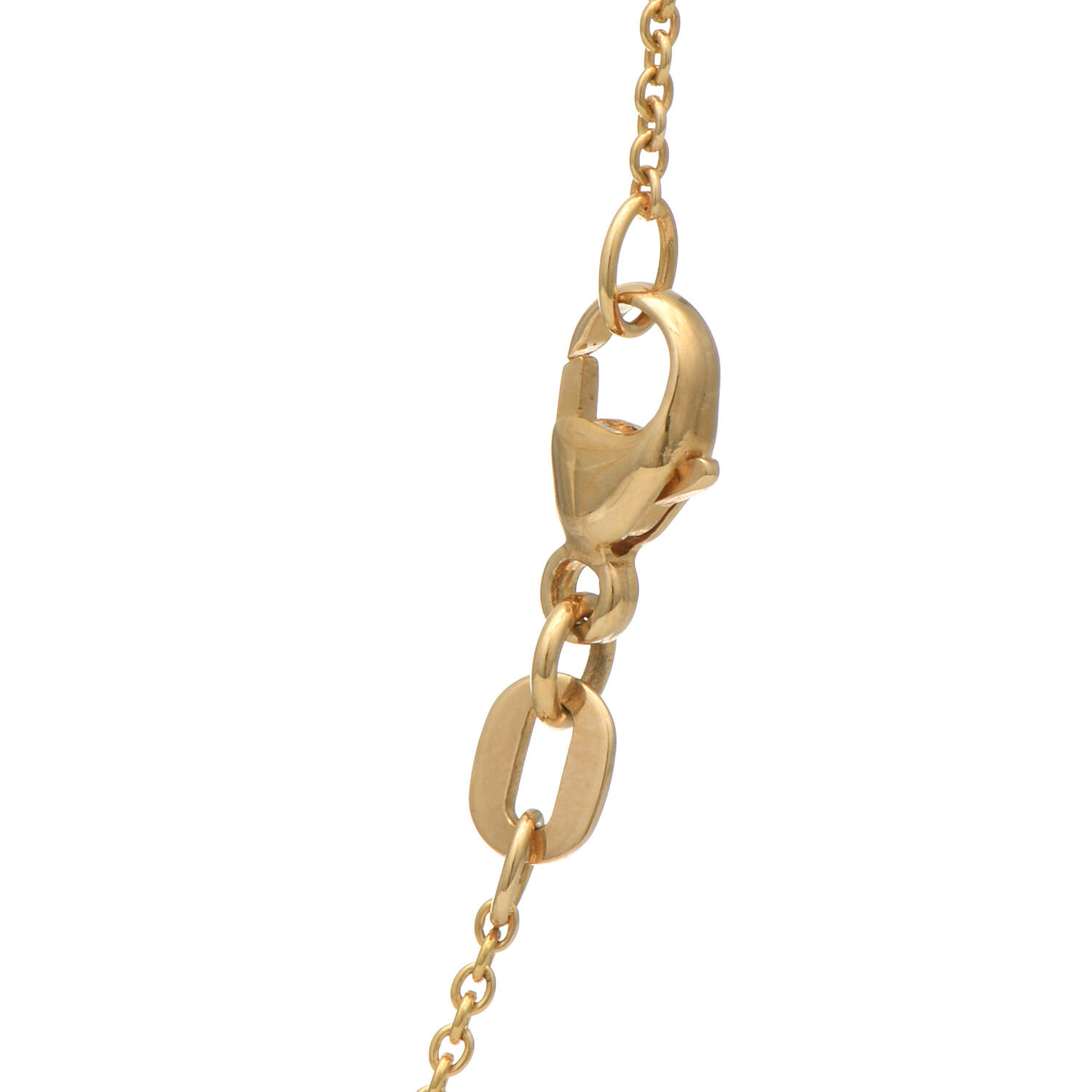 18KY Spark Emerald(0.24) & Diamond(0.24) Circle Necklace-3