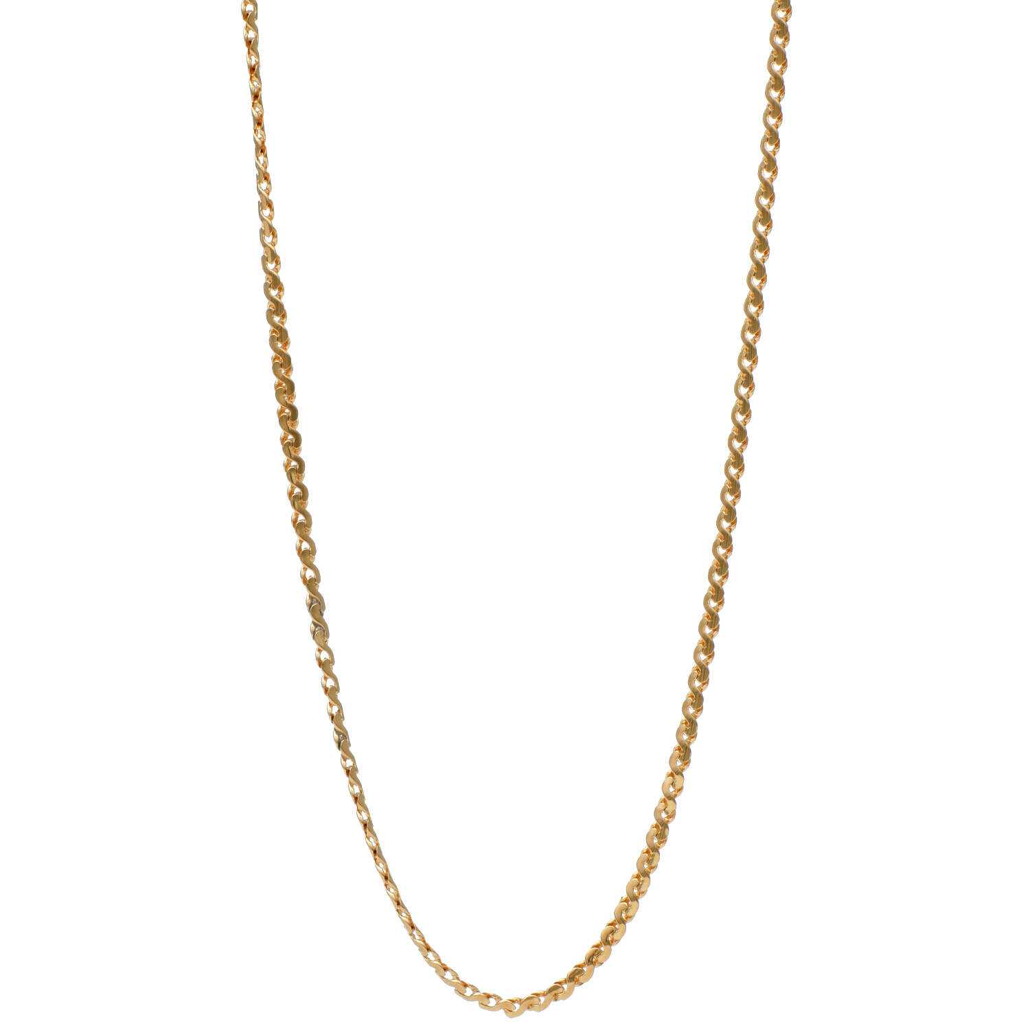18KY Solid "S" Chain Necklace-1